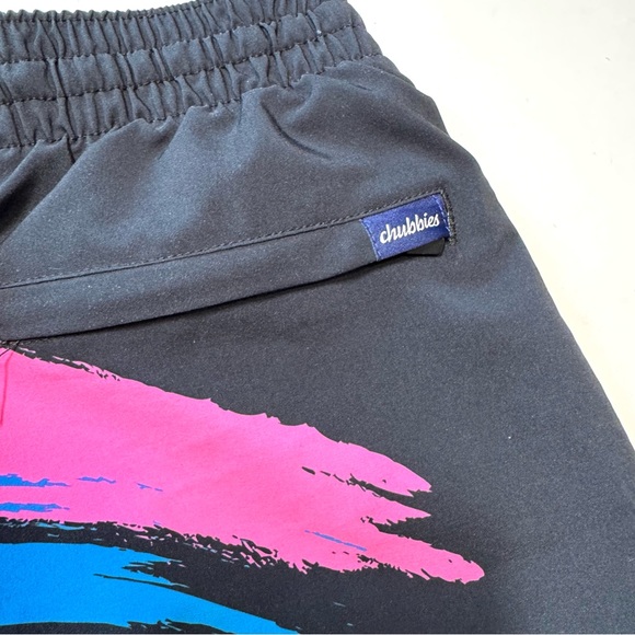 Chubbies Swim Trunks in Living Color 90’s Retro Pull On Men’s Small 7” Inseam - Picture 8 of 9